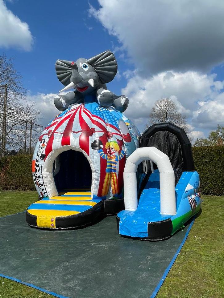 springkussen disco circus, Hobby en Vrije tijd, Feestartikelen | Verhuur, Zo goed als nieuw, Overige, Ophalen