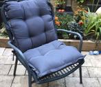 4 Tuinstoelkussens, lage rugleuning, Grijs, 50x50x50 cm, Tuin en Terras, Tuinmeubel-accessoires, Ophalen of Verzenden, Zo goed als nieuw