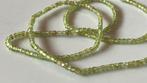 Peridot, facet 2 mm kubus kralen, Ophalen of Verzenden, Zo goed als nieuw, Kraal