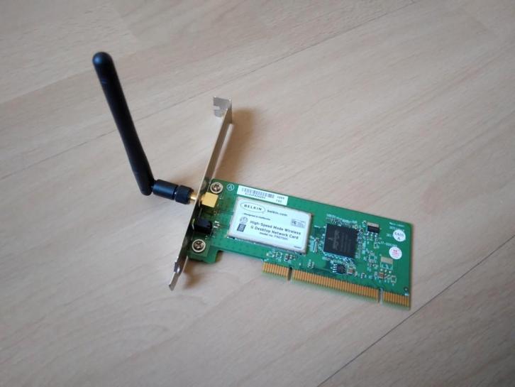 Belkin Wireless G Desktop-p.c. Netwerk Kaart, Computers en Software, Netwerkkaarten, Zo goed als nieuw, Intern, Ophalen