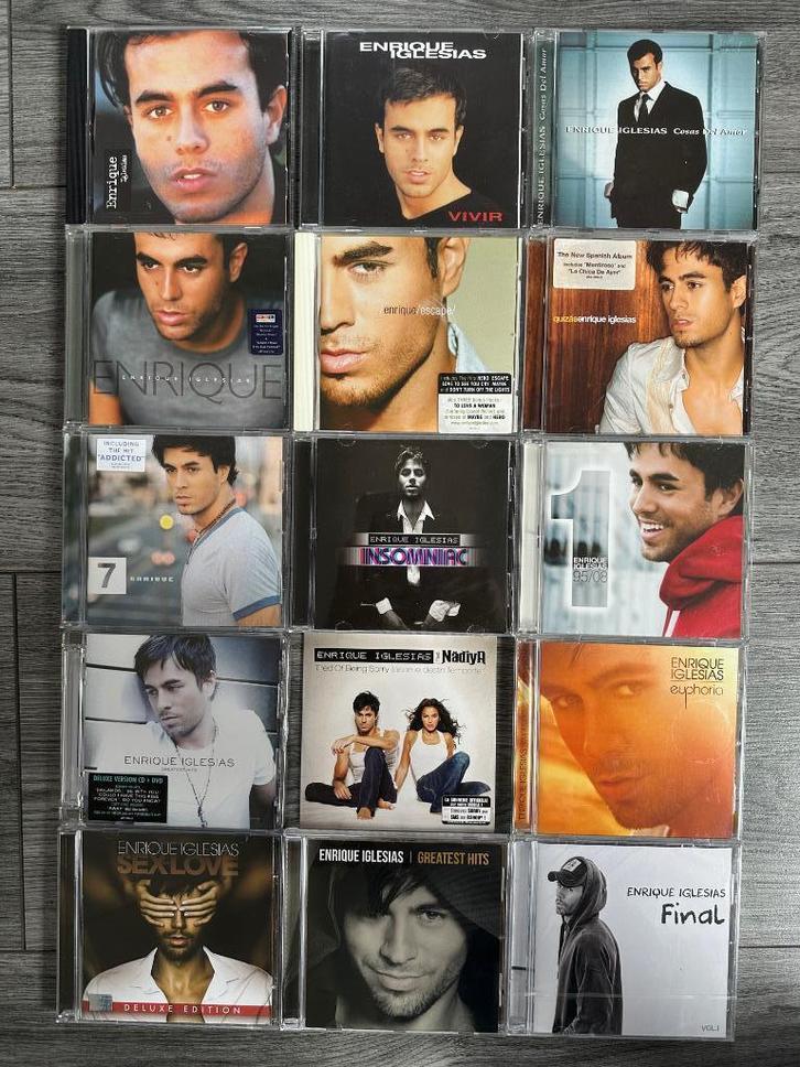 Enrique Iglesias - Collectie van totaal 15 CD's/2x DVD, Cd's en Dvd's, Cd's | Pop, Zo goed als nieuw, 2000 tot heden, Ophalen of Verzenden