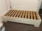 Handgemaakt bed MDF incl. Van Landschoot matras, Huis en Inrichting, Ophalen, Wit, 190 cm of minder, Twijfelaar