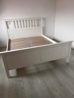 Hemmes bed wit 160x200 incl lattenbodems., Huis en Inrichting, Ophalen, Gebruikt, Wit, Tweepersoons