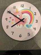 Leuke Kinder Wandklok met Alpaca en Regenboog, Ophalen, Nieuw, Analoog, Wandklok