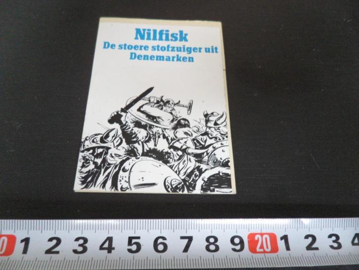 sticker NILFISK De stoere stofzuiger uit Denemarken Noorman*, Verzamelen, Stickers, Zo goed als nieuw, Bedrijf of Vereniging, Ophalen