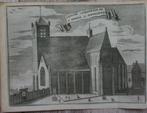 Kerk te Middelburg Mooie grote kopergravure Rond 1700, Antiek en Kunst, Kunst | Etsen en Gravures, Ophalen of Verzenden