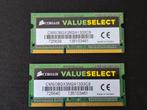 Corsair ValueSelect 8GB DDR3 (SODIMM) @ 1.333MT/s, kit van 2, Computers en Software, RAM geheugen, 8 GB, DDR3, Ophalen of Verzenden