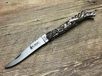 Laguiole zakmes, model Bacchus van massief Sterling zilver beschikbaar voor biedingen