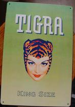 TIGRA REKLAME -METAAL-, Ophalen of Verzenden, Gebruikt, Reclamebord
