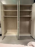 Draaideurkast Br:200xH:217xD:58 cm wit met kristalspiegel, Ophalen, Sommelsdijkse haven 19, Info@vissermeubelen.nl, Nieuw