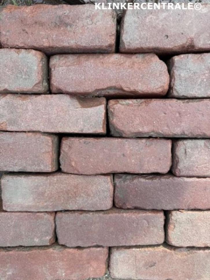 300m2 rood gemêleerd gebakken klinkers dikformaat 7-duimers, Tuin en Terras, Tegels en Klinkers, Gebruikt, Klinkers, Keramiek