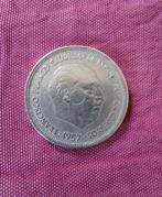 25 Pesetas Fransisco Franco 1957 zilver., Ophalen of Verzenden, Overige landen, Losse munt, Zilver