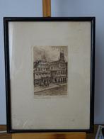 Rathaus in Munster - Onbekende kunstenaar, Antiek en Kunst, Kunst | Etsen en Gravures, Ophalen of Verzenden