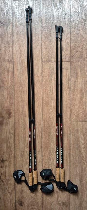 2 sets carbon nordic walking stokken van 1.25 en 1.10 m lang beschikbaar voor biedingen