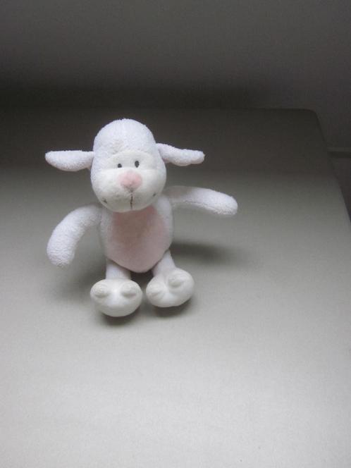 Bergland wit zacht pluche schaap knuffel roze buik-neus-oren, Kinderen en Baby's, Speelgoed | Knuffels en Pluche, Nieuw, Overige typen