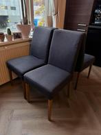 4 Antracietgrijze Salonstoelen - Comfortabel!, Huis en Inrichting, Stoelen, Ophalen, Gebruikt, Vier, Grijs