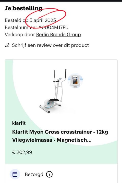 Crosstrainer helemaal nieuw!, Sport en Fitness, Fitnessapparatuur, Nieuw, Crosstrainer, Armen, Benen, Borst, Buik, Rug, Ophalen