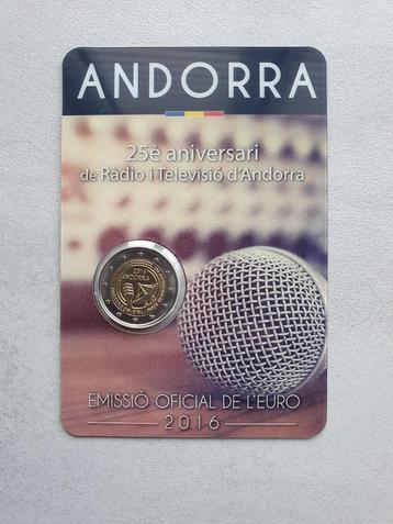 2 euro 2016 Andorra  - 25e verjaardag Radio & Televisie beschikbaar voor biedingen