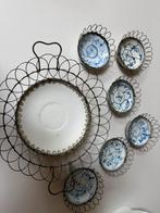 Antieke Set Blauw Saks / Blue Onion -IJzerdraadwerk – 1900, Ophalen of Verzenden