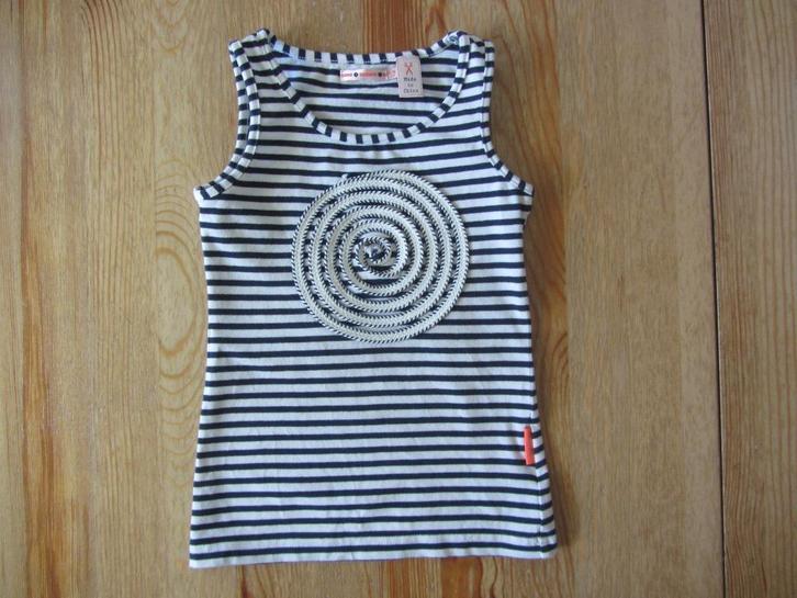 Donkerblauw/wit gestreept zomertopje Nono maat 116, Kinderen en Baby's, Kinderkleding | Maat 116, Zo goed als nieuw, Meisje, Overige typen
