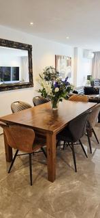 Grenen eettafel, Huis en Inrichting, Tafels | Eettafels, Ophalen, Gebruikt, 50 tot 100 cm, Vijf personen of meer