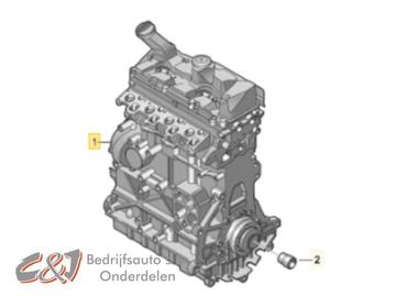 Motor van een Volkswagen Transporter beschikbaar voor biedingen