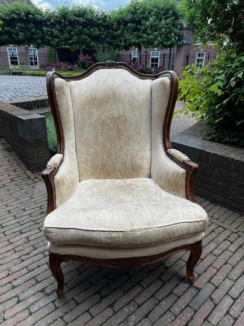Fauteuil in louis XV stlijl, Huis en Inrichting, Fauteuils, Gebruikt, Hout, Ophalen
