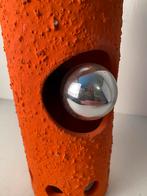 Oranje keramiek tube wandlamp , jaren 60, Huis en Inrichting, Lampen | Wandlampen, Overige materialen, Gebruikt, Jaren 60, Onbekend