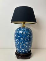 Chinese chinoiserie porselein tafellamp, Huis en Inrichting, Lampen | Tafellampen, Minder dan 50 cm, Ophalen of Verzenden, Zo goed als nieuw