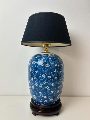 Chinese chinoiserie porselein tafellamp
