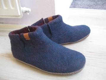 TOFVEL comfortabele sloffen pantoffels gevilt wol maat 41 42 beschikbaar voor biedingen