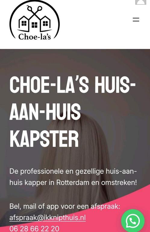 Choe-la'S thuiskapper Rotterdam, Diensten en Vakmensen, Kappers en Thuiskappers, Knippen, Verven of Highlights, Komt aan huis