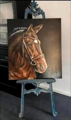 Schilderij paard - Olieverf 80 x 90 cm, Antiek en Kunst, Kunst | Schilderijen | Modern, Ophalen of Verzenden