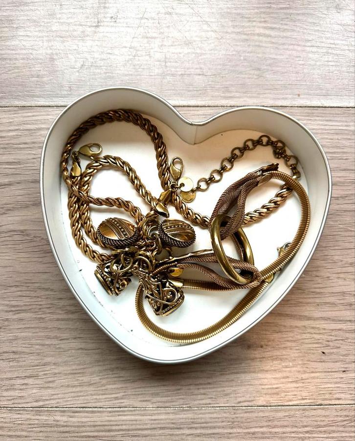 Vintage Ermani Bulatti Sieraden Collectie, Sieraden, Tassen en Uiterlijk, Kettingen, Gebruikt, Overige materialen, Goud, Ophalen of Verzenden