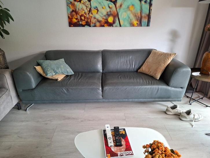 Lederen 2.5 zitbank, Huis en Inrichting, Banken | Bankstellen, Gebruikt, Rechte bank, Driepersoons, 200 tot 250 cm, 75 tot 100 cm