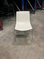 Set van 4 Mooie kantinestoelen, Huis en Inrichting, Stoelen, Gebruikt, Wit, Ophalen of Verzenden, Vier