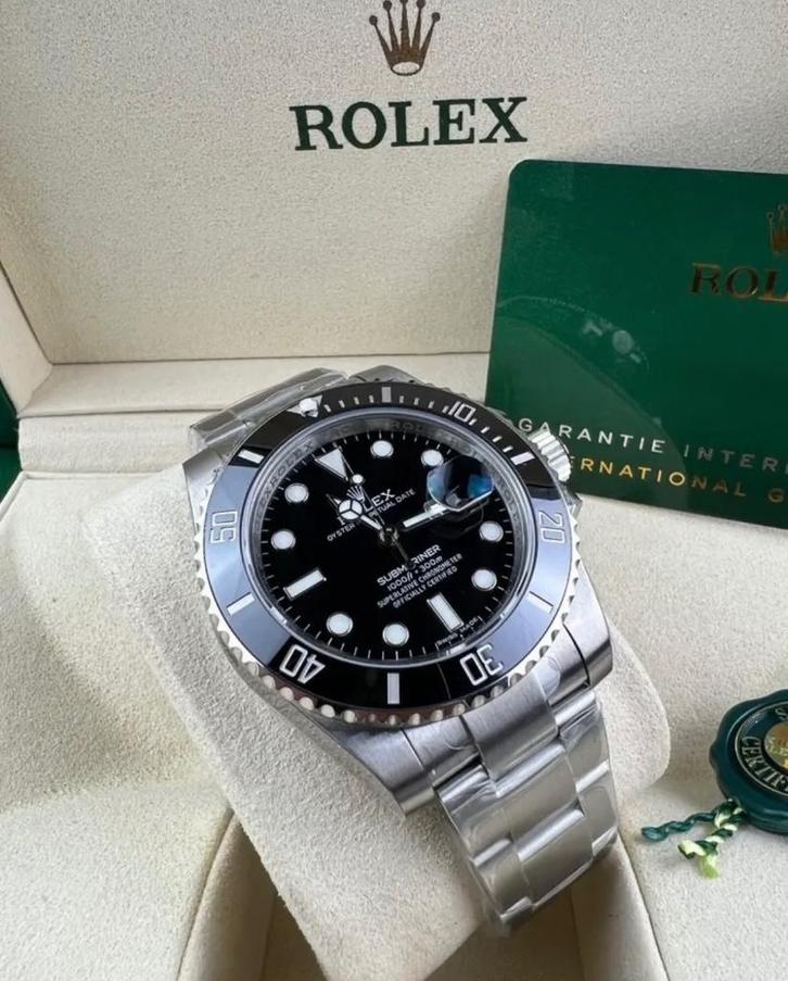 Rolex Submariner, Sieraden, Tassen en Uiterlijk, Horloges | Kinderen, Nieuw, Jongen, Zwart, Ophalen of Verzenden