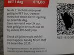 2x OV dagkaartjes  BUS TRAM METRO  geldig tot 31 dec '25, Tickets en Kaartjes, Twee personen, Bus, Metro of Tram, Nederland, Algemeen kaartje