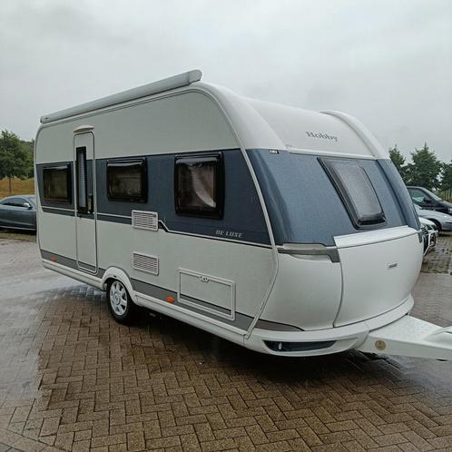 Hobby 455 UF BJ 2019 +MOVER+THULE DAKLUIFEL+PLISSE HOR  NWST, Caravans en Kamperen, Caravans, Bedrijf, tot en met 4, 1000 - 1250 kg