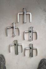 4x Lichtmetalen Deurklink met voorplaat, Ophalen of Verzenden, Koper of Messing, Klink of Kruk