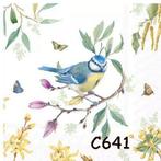 Servetten decoupage/bullet journal - vogels C641, Verzenden, Nieuw, Materiaal