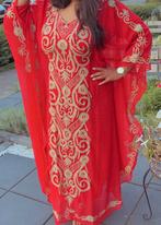 Rode Kaftan met Gouden Details, Maat 42/44 (L), Ophalen of Verzenden, Zo goed als nieuw, Rood