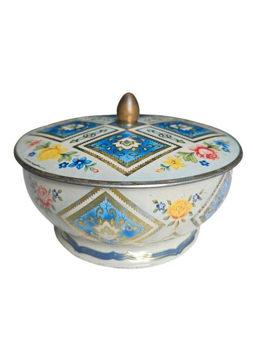Vintage tinnen bonbonnière – Made in Belgium – ca 1960, Antiek en Kunst, Antiek | Schalen, Ophalen of Verzenden