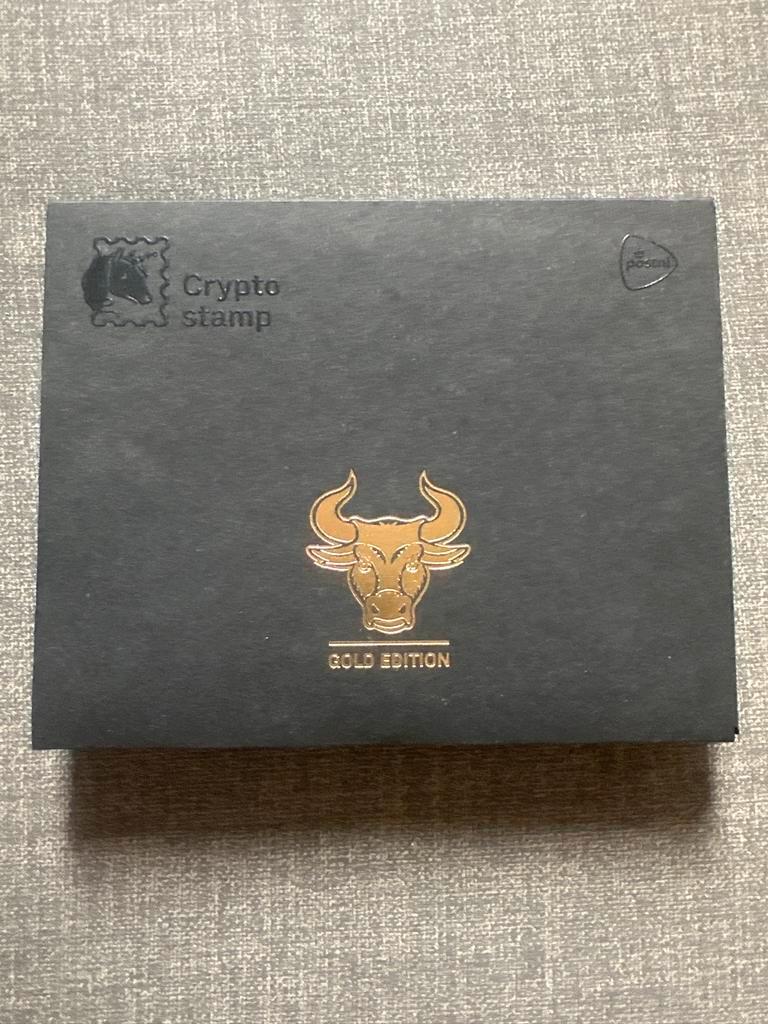 ≥ Post NL Crypto stamp Gold edition incl 1gr 24K puur goud — Postzegels |  Nederland — Marktplaats