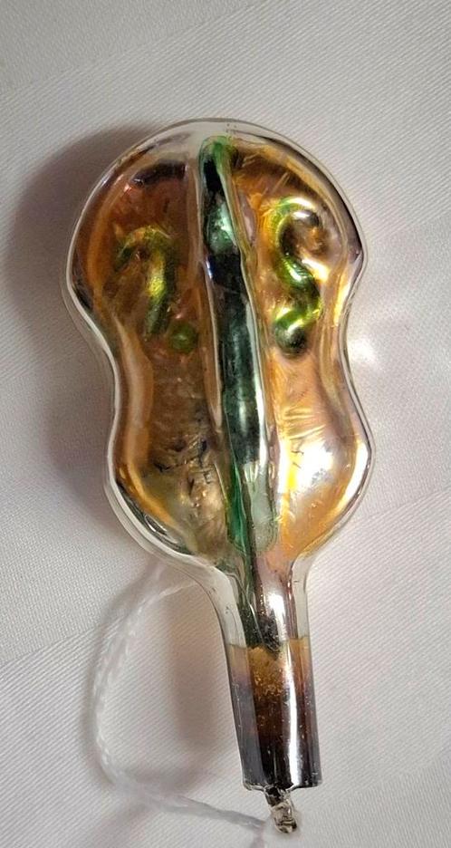 Antieke/oude Kerst Ajeko  viool..meerkleurige 7.5cm, Diversen, Kerst, Ophalen of Verzenden