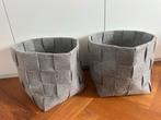 Grote Grijze Vilten Manden - Set van 2, Ophalen, Overige materialen, Minder dan 50 cm, Nieuw
