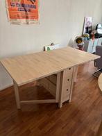 Inklapbare tafel ikea met opbergruimte, Huis en Inrichting, Tafels | Eettafels, Ophalen, 50 tot 100 cm, Zo goed als nieuw, Vijf personen of meer