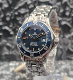 Omega Seamaster 300m Ref. 2583.80.00 Full Set 28mm Quartz, Sieraden, Tassen en Uiterlijk, Horloges | Dames, Staal, Gebruikt, Staal
