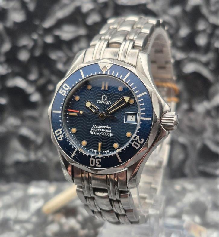 Omega Seamaster 300m Ref. 2583.80.00 Full Set 28mm Quartz, Sieraden, Tassen en Uiterlijk, Horloges | Dames, Gebruikt, Polshorloge