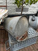 Vintage Zinken Wateremmer, Huis en Inrichting, Emmers, Ophalen of Verzenden, Gebruikt, Zink, Met handgreep